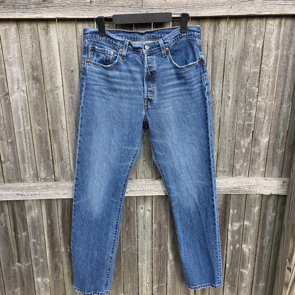 Levi's 501 Jeans W32 L32 Men's Straight Blue 100% Cotton Button Fly
